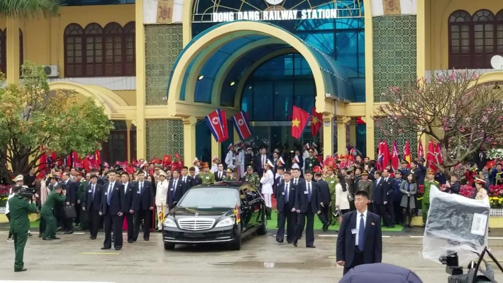 President Kim Jong-un's bodyguards at Dong Dang station 0